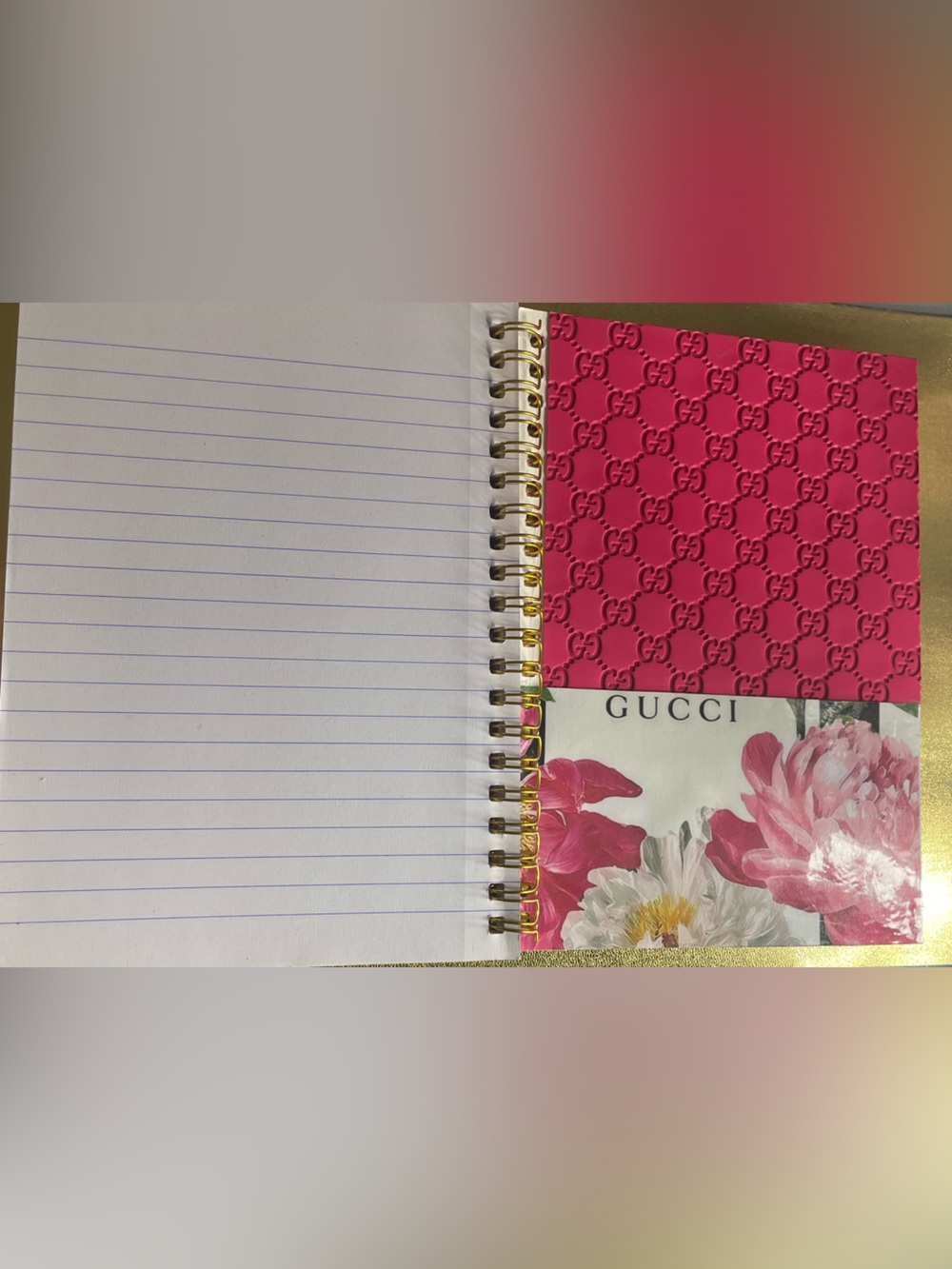 Pink Handmade 5X7 Notebook (gold pen not included)) - Picture 4 of 4